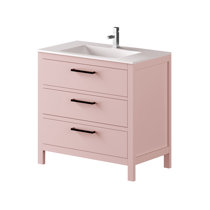 pic Pink Bathroom Vanity Unit pink vanity units you ll love wayfair