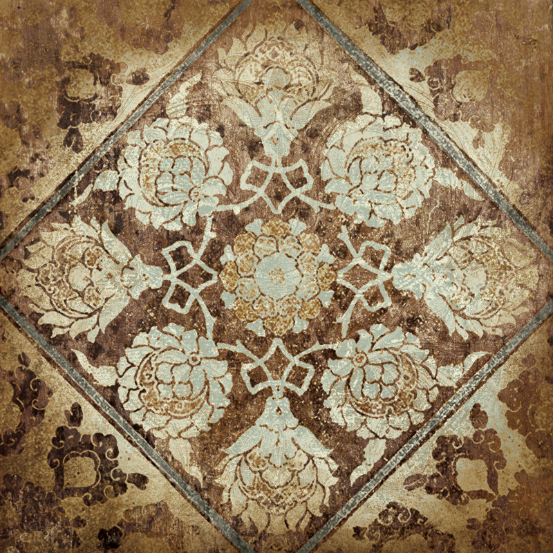 Bronze Tile - Wrapped Canvas Painting Print