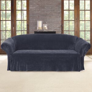 Stretch Plush Box Cushion Sofa Slipcover