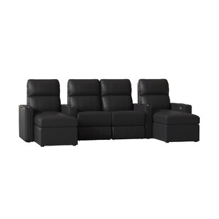 Leather Home Theater Sofa (Row Of 4) By Red Barrel Studio