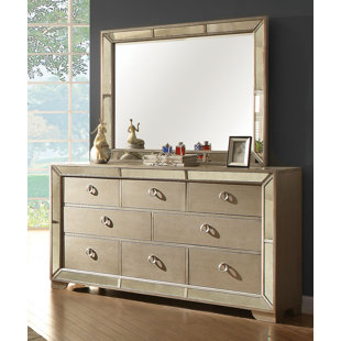 Ligia 8 Drawer Dresser with Mirror by Willa Arlo Interiors