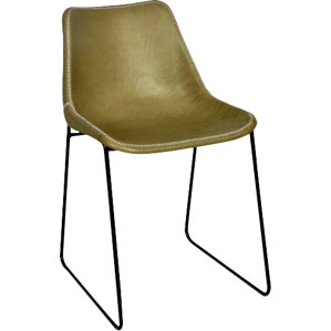 Genuine Leather Upholstered Dining Cha..