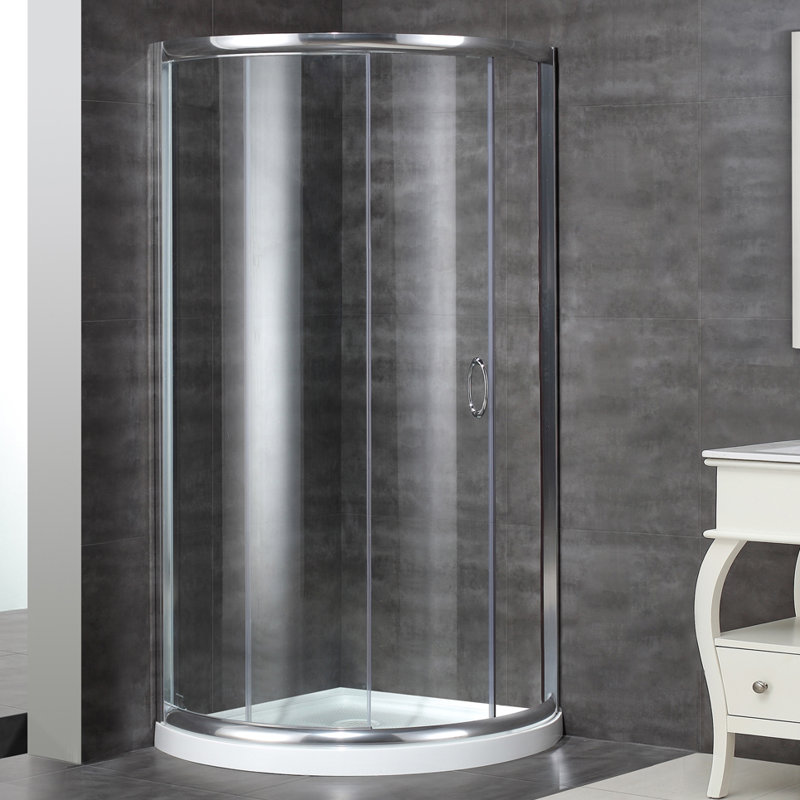 Aston 36 X Round Sliding Shower Enclosure With Base Included 36 X Round Sliding Shower Enclosure With Base Included
