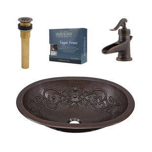 Go to store & view more images Sinkology Pauling Metal Oval Undermount Bathroom Sink with Faucet