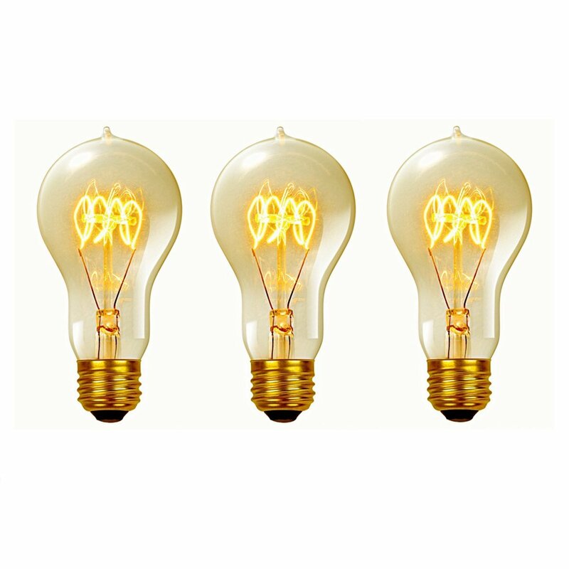 Globe Electric Company 60 Watt, A19 Incandescent, Dimmable Light Bulb ...