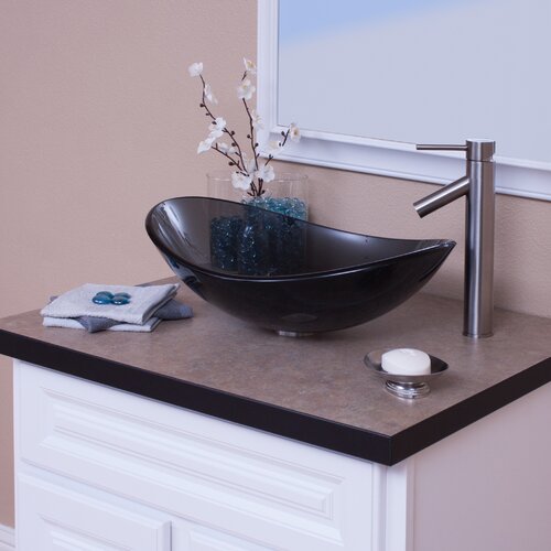 Novatto Slipper Glass Oval Vessel Bathroom Sink & Reviews | Wayfair