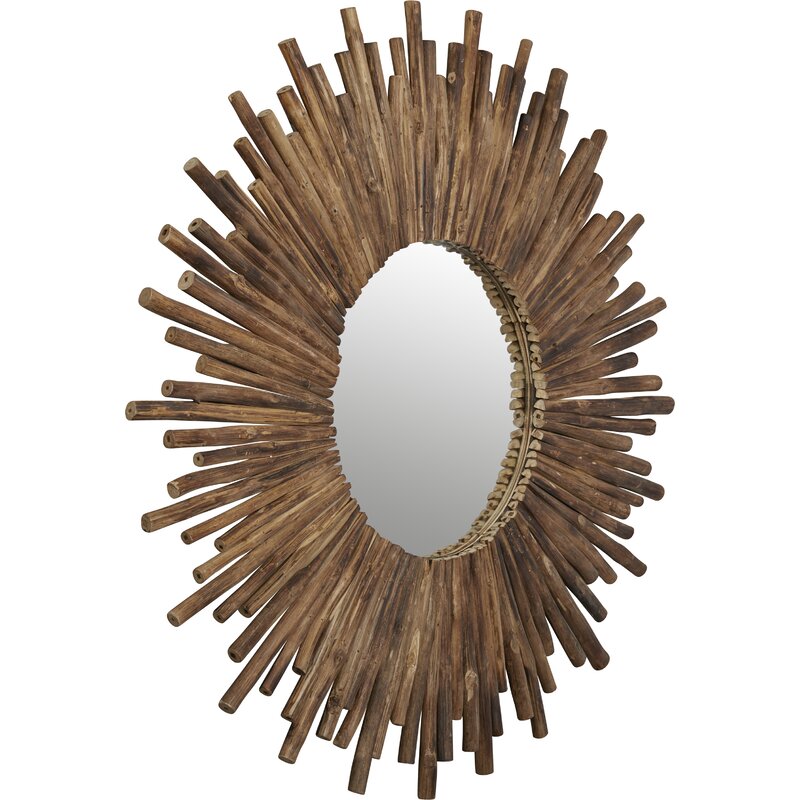 Rosecliff Heights Tremont Sunburst Teak Branch Wall Mirror & Reviews ...