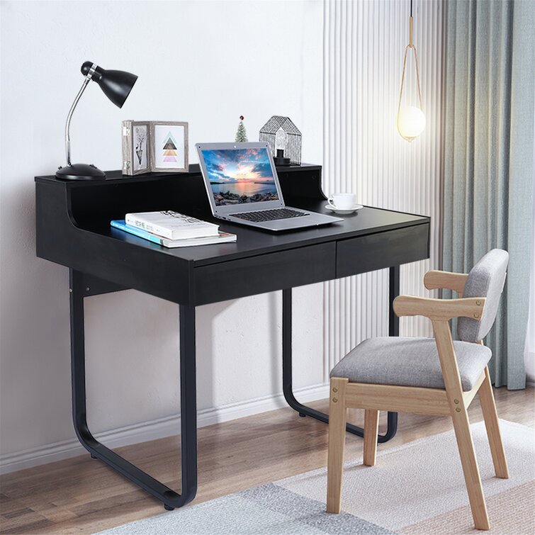 Details about   Simple Computer Table PC Laptop Desk W/ 2 Drawers Workstation Study Writing Desk 