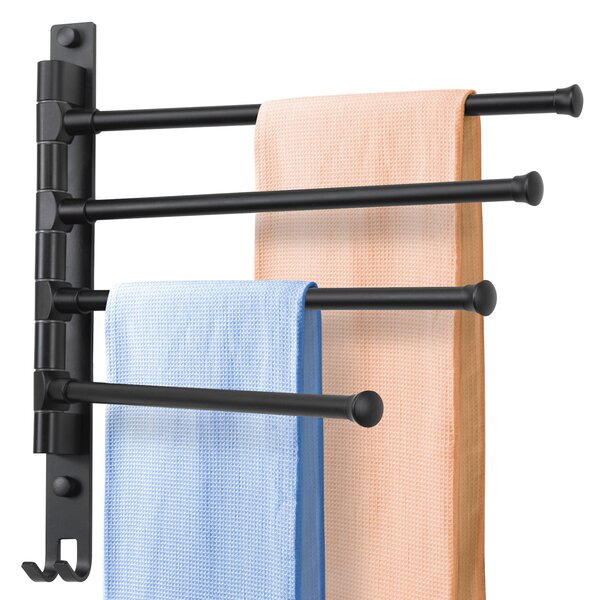 Towel Bar Rotating Rack Bathroom Kitchen Wall-mounted Swing out Towels Bar 