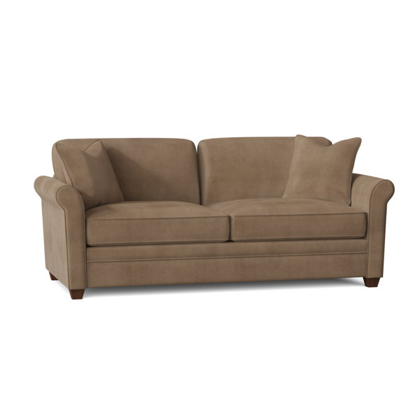 Wood Sofa With Loose Cushions Wayfair
