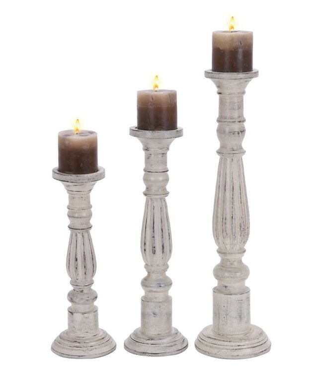 Ophelia & Co. 3 Piece Wood Candlestick Set & Reviews | Wayfair