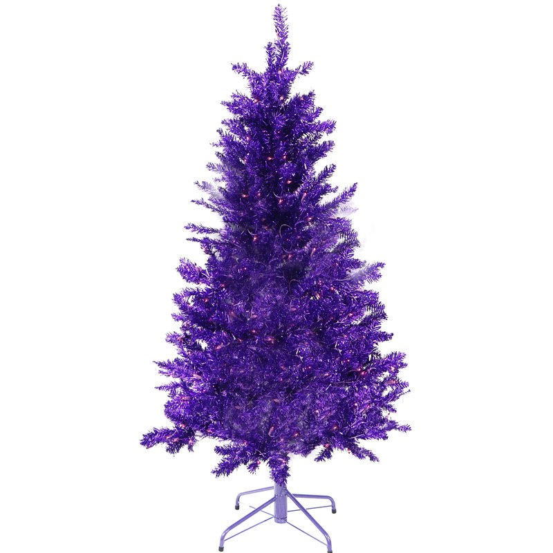 The Holiday Aisle Festive Tinsel 5 Purple Pine Artificial