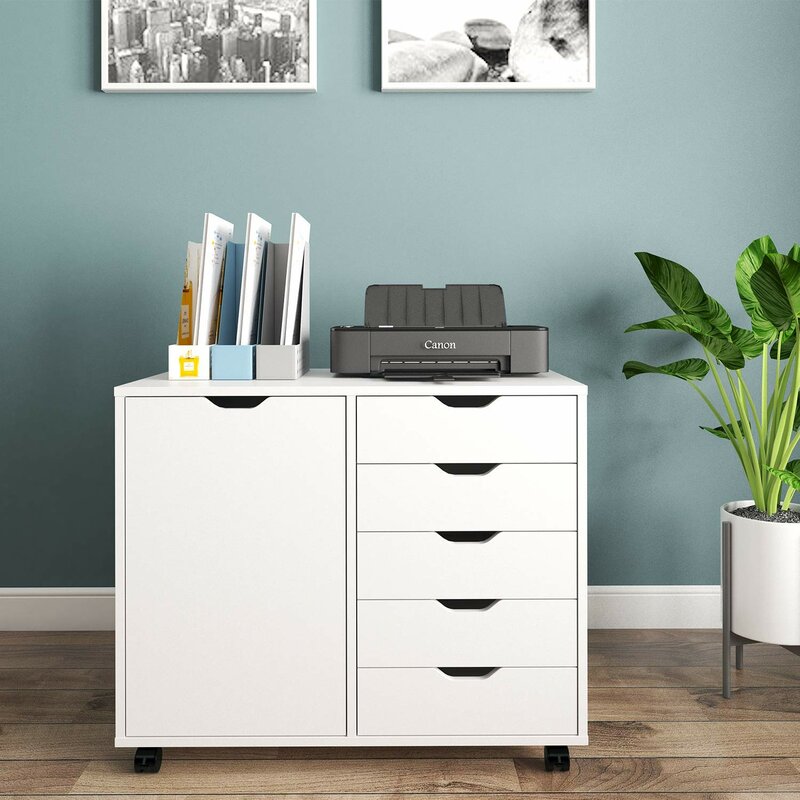 Latitude Run Totally 5 Drawer Mobile Lateral Filing Cabinet