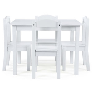 Balcom Wood Kids 5 Piece Rectangular Table and Chair Set
