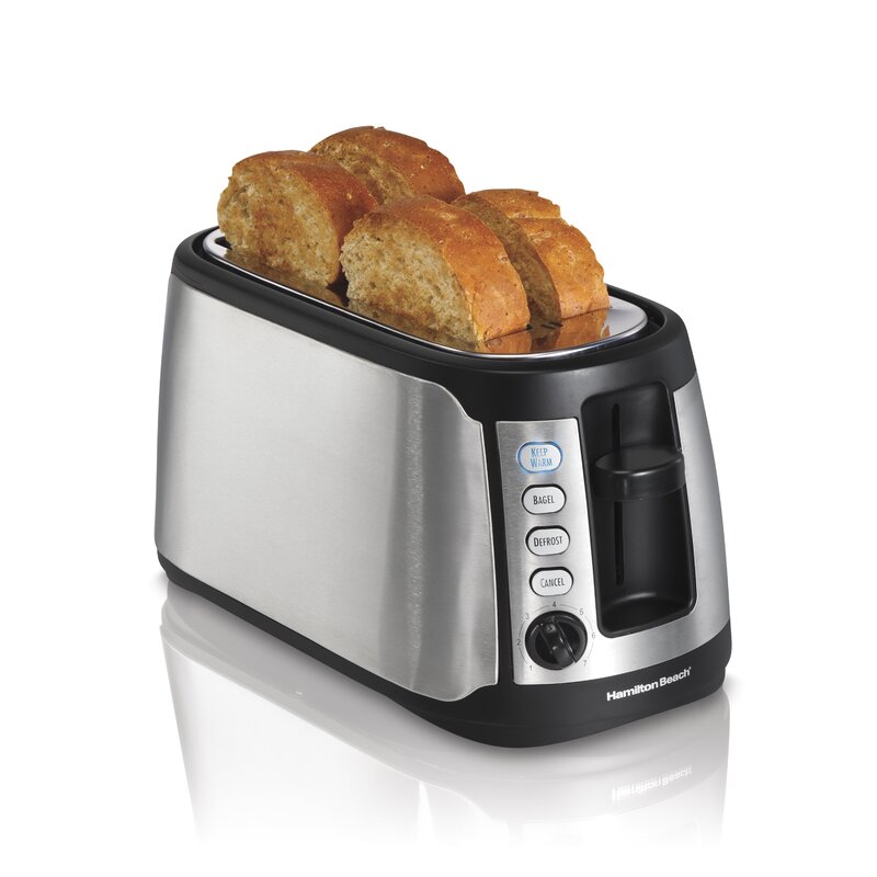 Black+decker 4-slice toaster with extra-wide slots