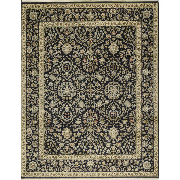 Bokara Rug Co Inc One Of A Kind Handwoven Wool Black Beige Indoor Area Rug Wayfair