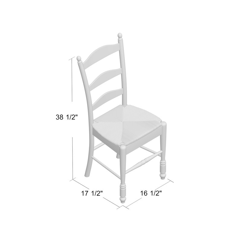 Winston Porter Shirk Ladder Back Solid Wood Ladder Back Side Chair Reviews Wayfair