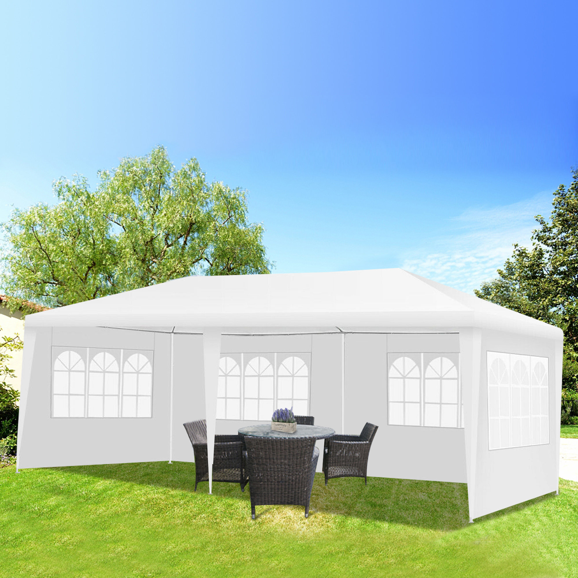 Mayfull 20 Ft W X 10 Ft D Steel Party Tent Wayfair