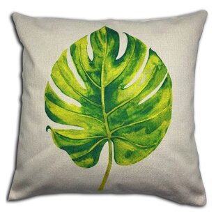 18 x 18 Inches Modern Simple Tropical Plants Series Cotton & Linen Burlap Square Throw Pillow Covers Set of 2 ZF02-5 Tropical Plants 