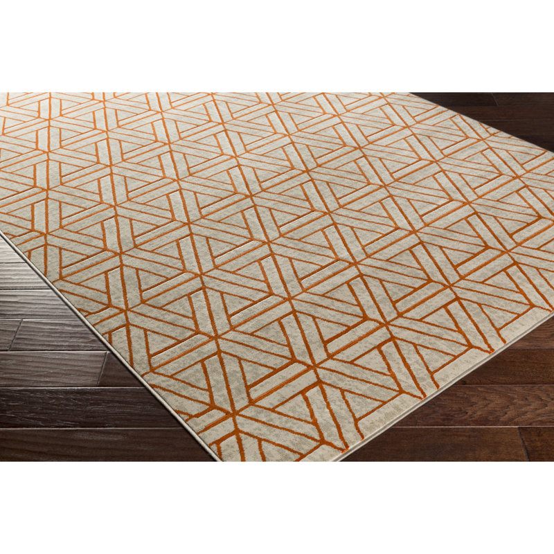 Langley Street Ginsberg Burnt Orange Dark Brown Area Rug Reviews Ginsberg Burnt Orange Dark Brown