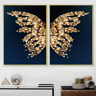 Lips Butterfly Canvas Nordic Poster Motivational Wall Art Print Home Decor 