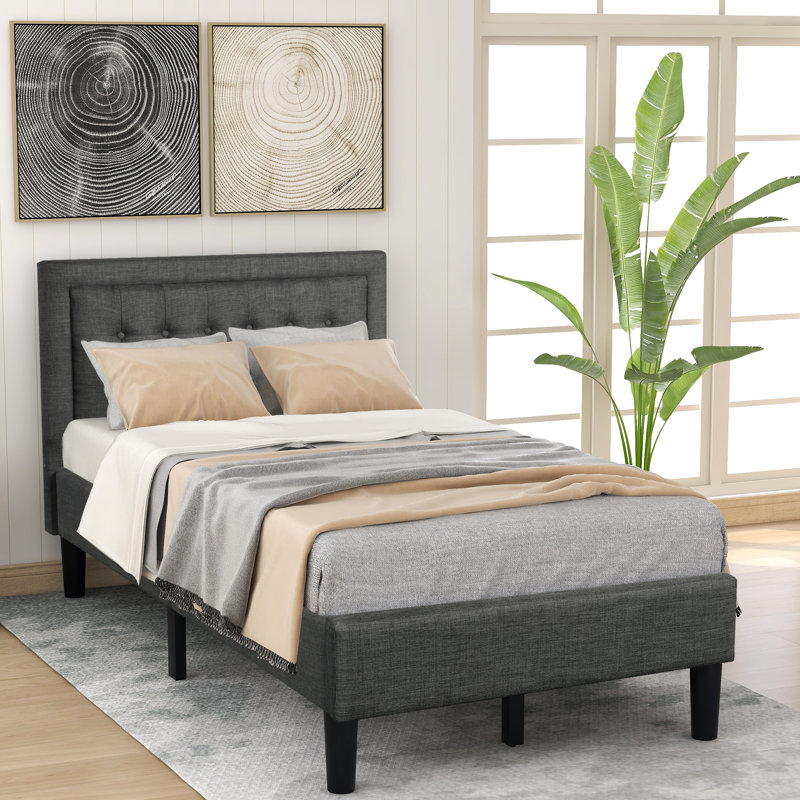 Red Barrel Studio Abdulhaq Tufted Low Profile Platform Bed Wayfair