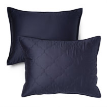 navy blue pillow shams king