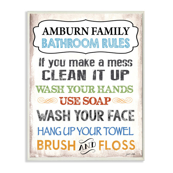 Bathroom Rules stupell industries personalized bathroom rules rainbowjanet Bathroom Rules stupell industries personalized bathroom rules rainbowjanet