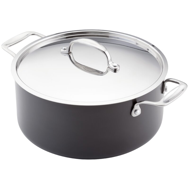 Stellar Hard Anodised 5 L Round Casserole Dish & Reviews | Wayfair.co.uk