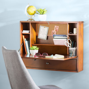 Go to store & view more images Ardilla Solid Wood Floating Desk by Turn on the Brights