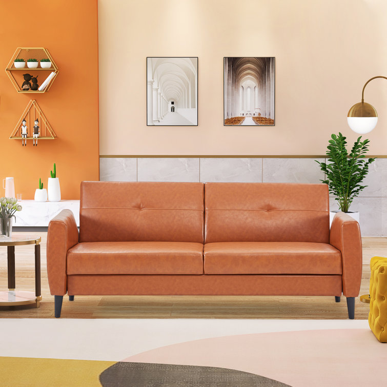 Details about   Futon Sofa Couch Modern Faux Leather Sofa Bed Convertible Sofa Sleeper Black 