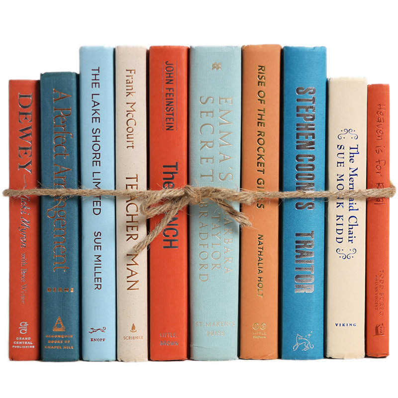 Booth Williams 10 Piece Ocean Colorpak Authentic Decorative Book Set Reviews Wayfair