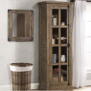Farmhouse Rustic Accent Chests Cabinets Birch Lane Sceinnker Tall 1 Door Accent Cabinet