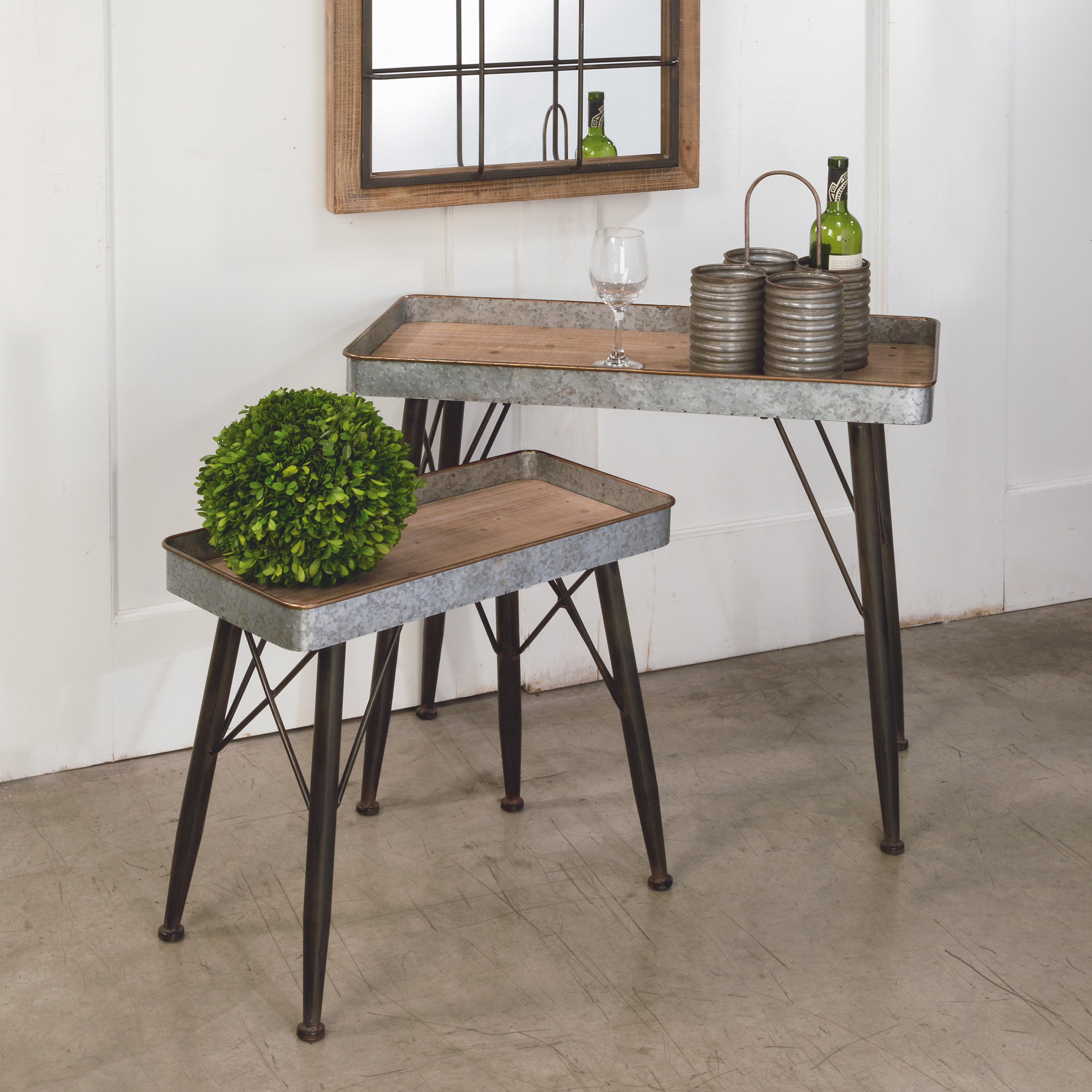 Gracie Oaks Charmayne 2 Piece Nesting Tables Wayfair
