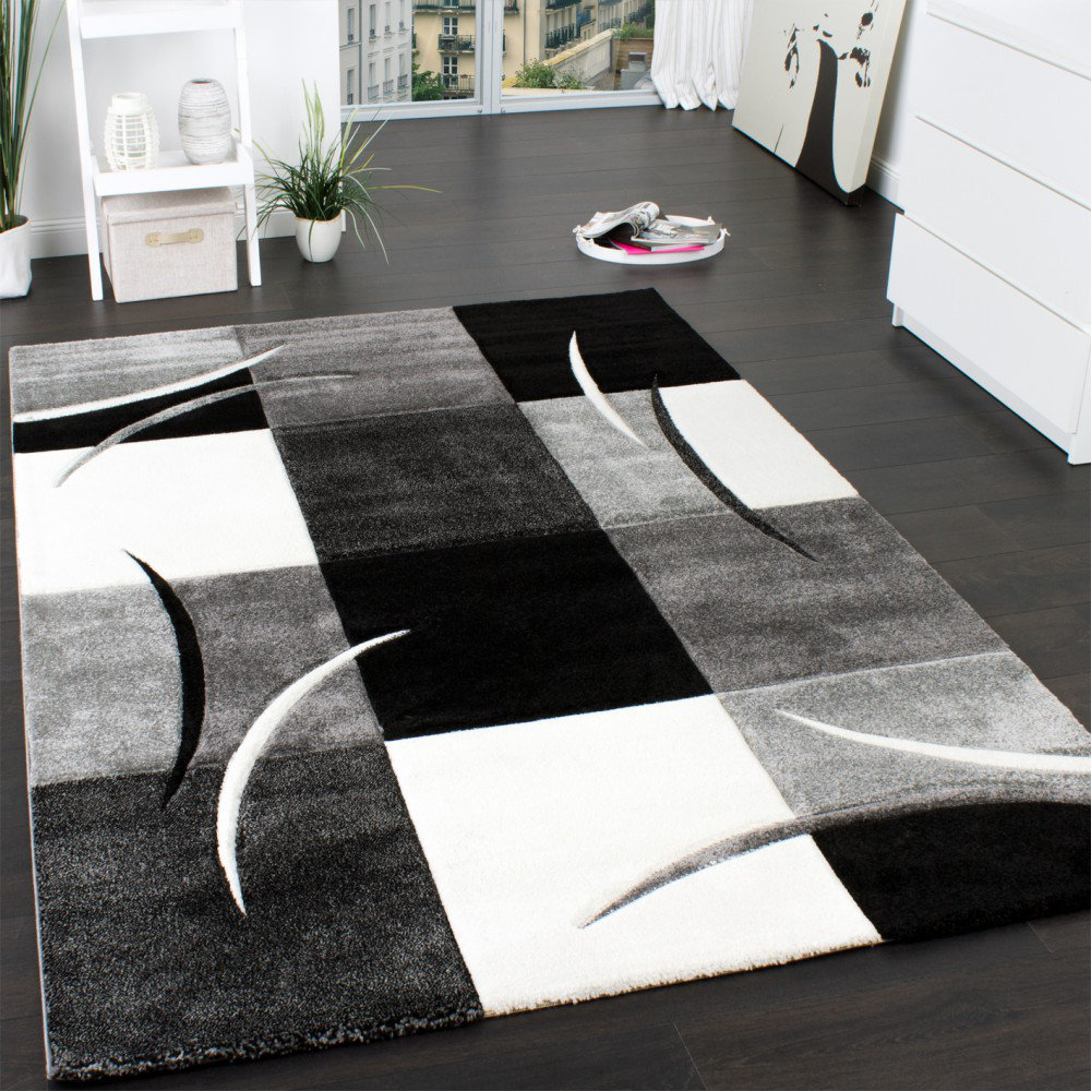 Christa Black White Grey Rug Christa Black White Grey Rug