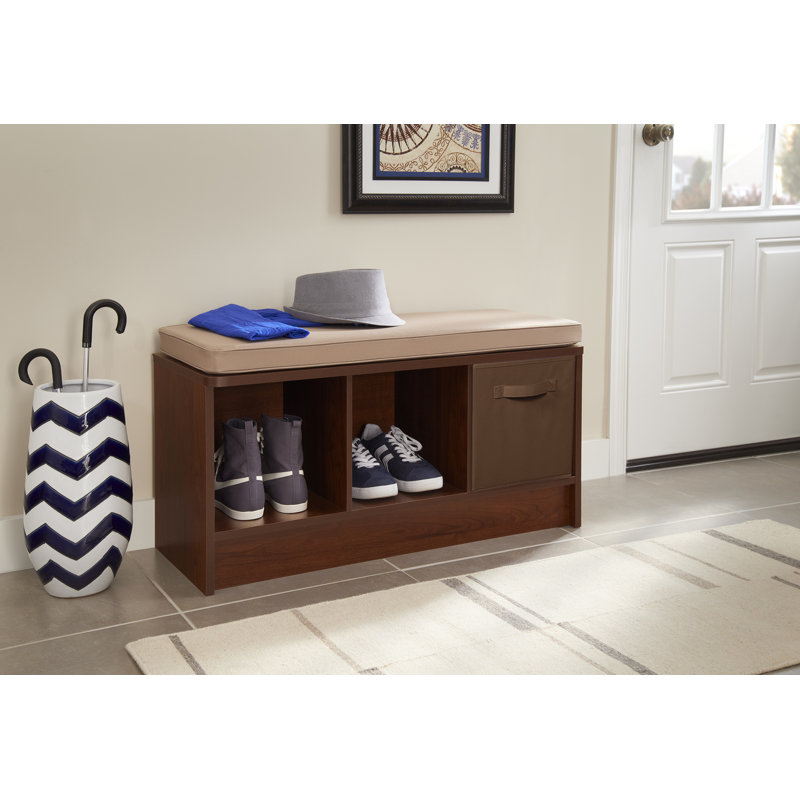 Closetmaid Cubeicals 3 Pair Shoe Storage Bench With Fabric Bin