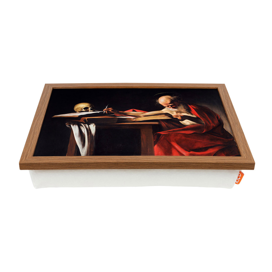 East Urban Home Laptop-Tablett Saint Jerome Writing by Caravaggio