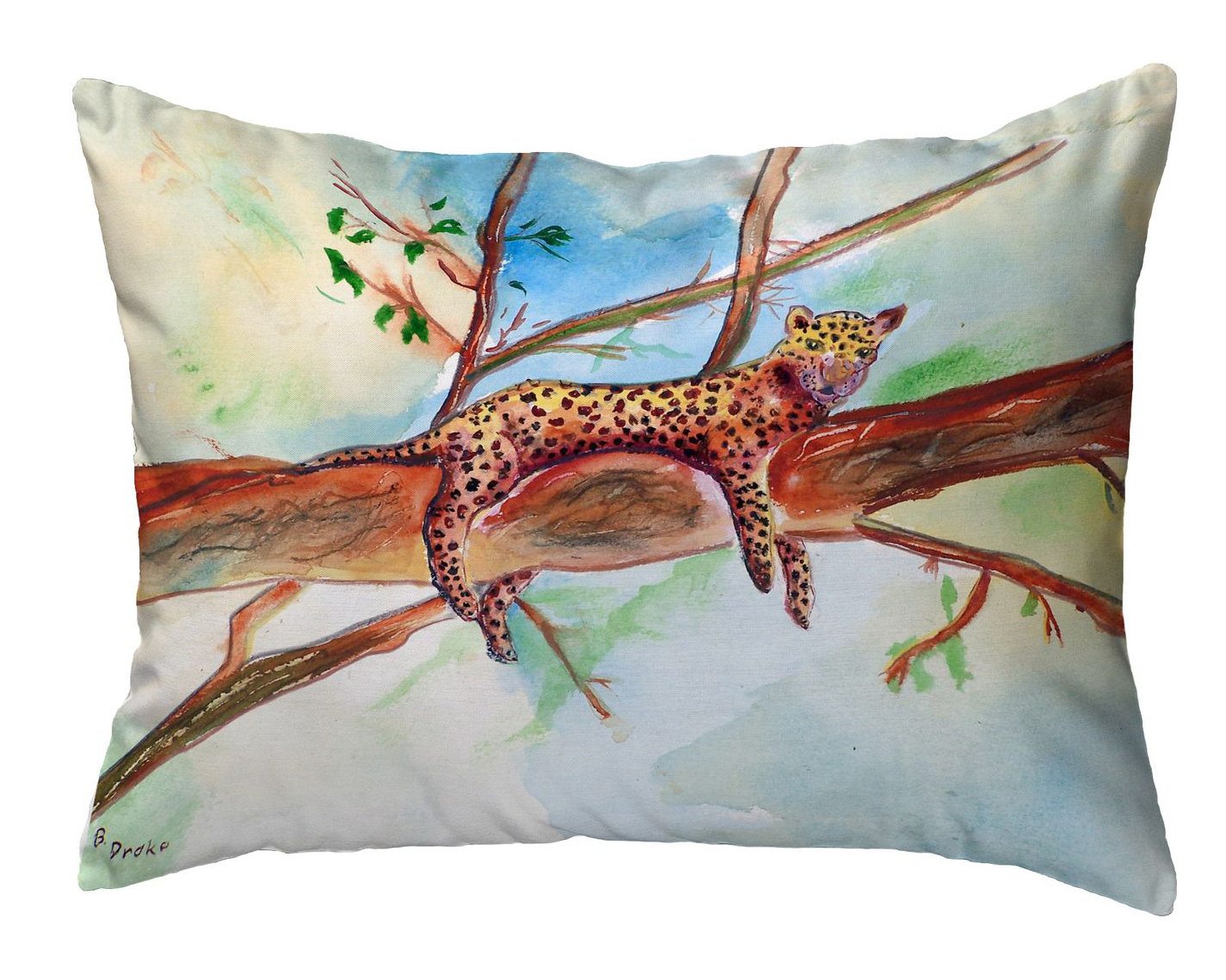 Bloomsbury Market Shemena Leopard Indoor Outdoor Lumbar Pillow