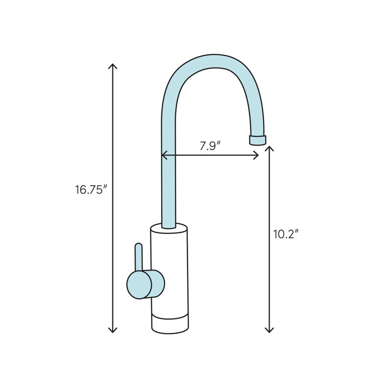 Bellera® Pull Down Single Handle Kitchen Faucet with Handle and Supply Lines
