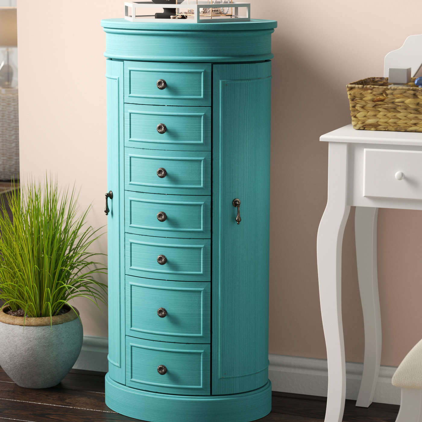 Robbinston Wood Jewelry Armoire