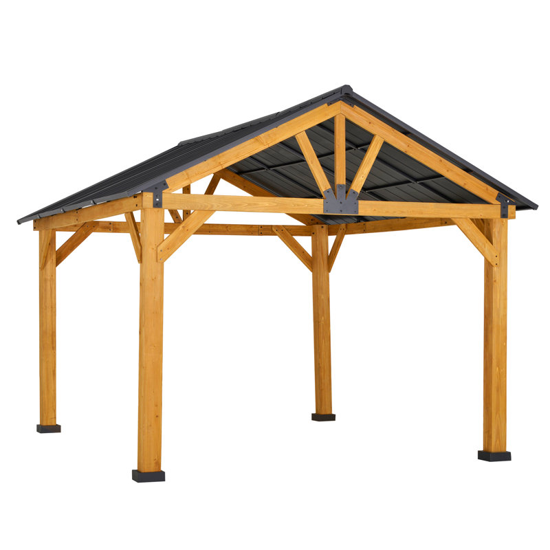 Wooden sun shelter clearance