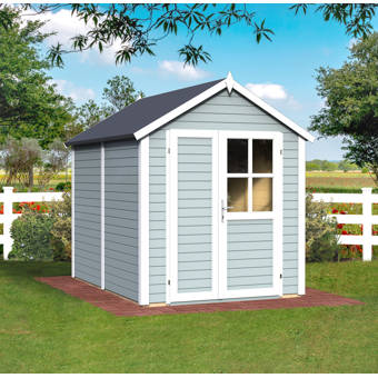 Rowlinson Bertilo 7 Ft 9 In W X 5 Ft 10 In D Solid Wood Storage Shed Wayfair