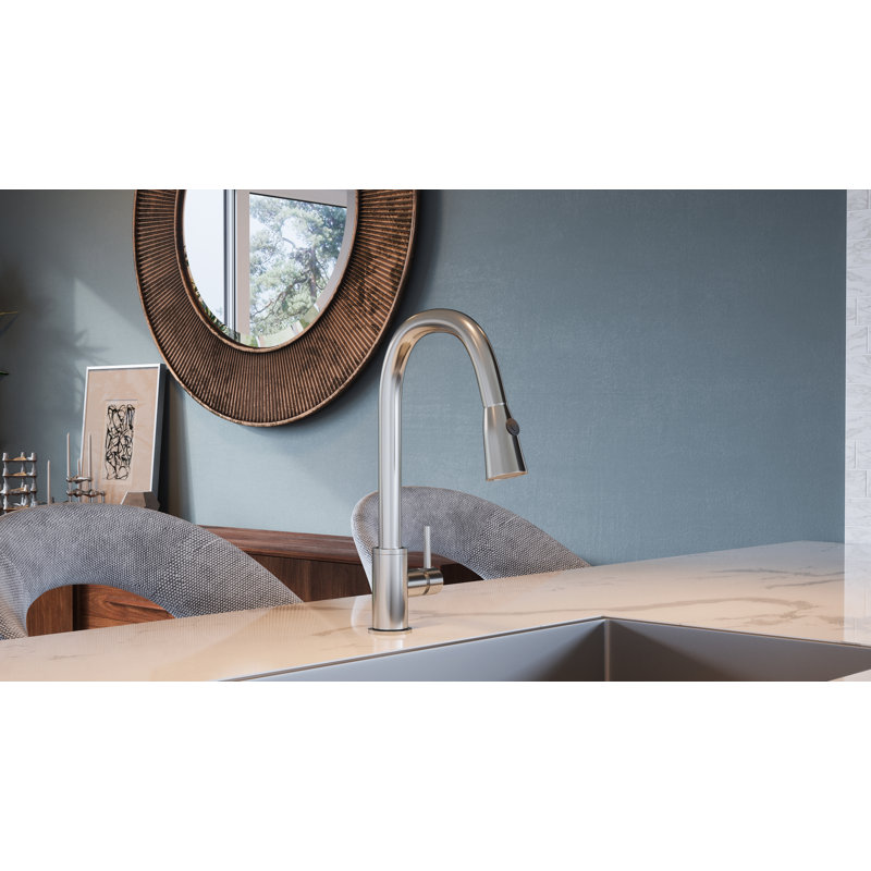 Ebern Designs Aspasia Pull Down Single Handle Kitchen Faucet Wayfair