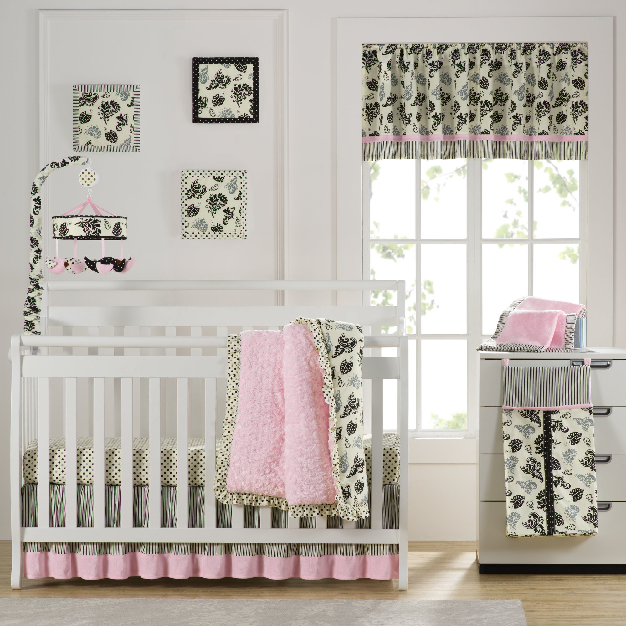 Laugh Giggle Smile Versailles Pink 10 Piece Crib Bedding Set Laugh Giggle Smile Versailles Pink 10 Piece Crib Bedding Set Reviews Wayfair
