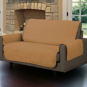 Microsuede Box Cushion Loveseat Slipcover