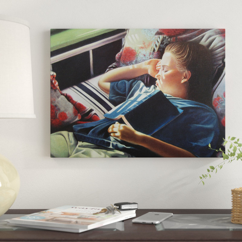 Winston Porter Little Girl And Teddy Acrylic Painting Print On