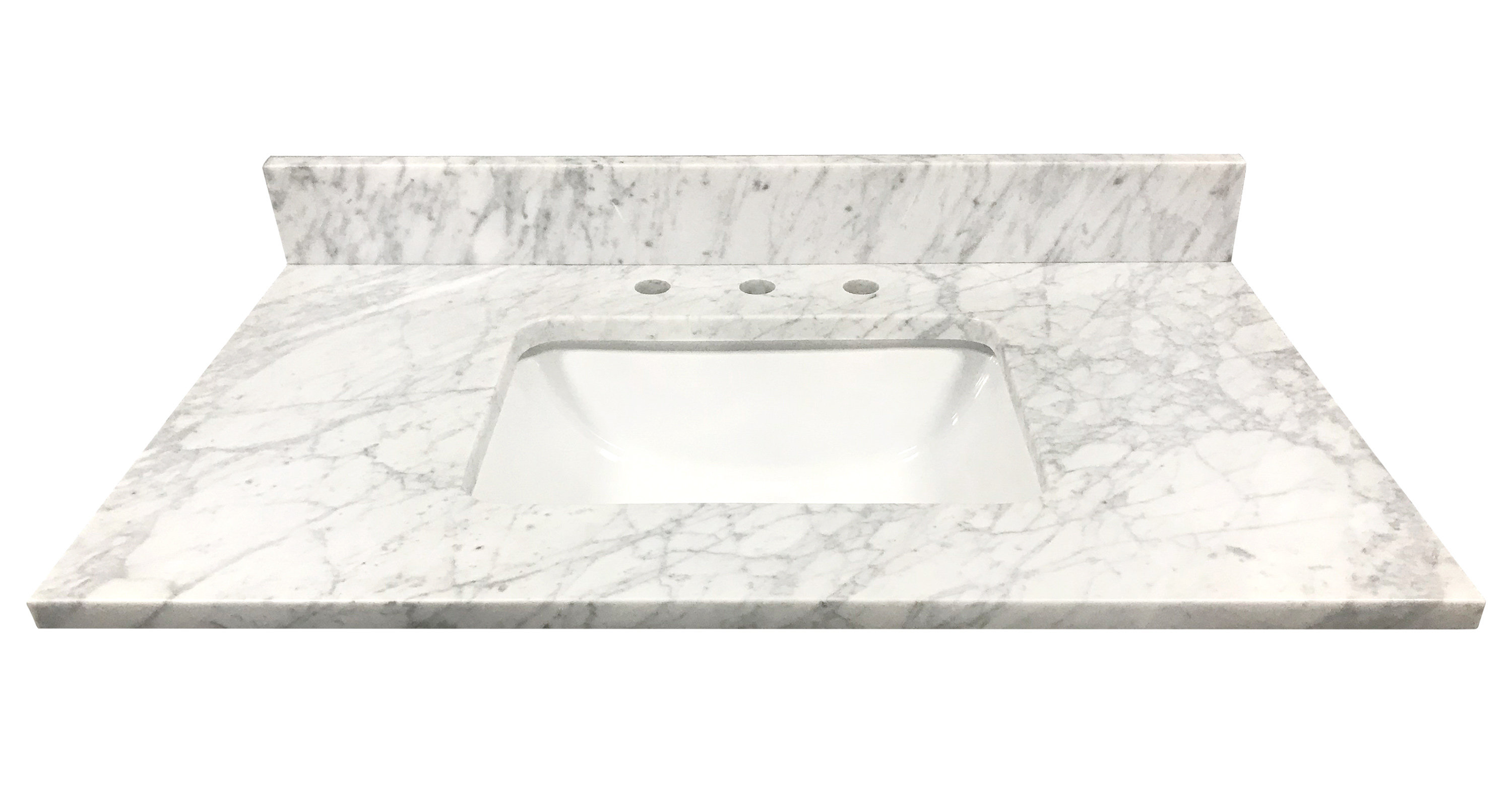 Tile Top Bianco Carrara Marble 37 Single Bathroom Vanity Tile Top Bianco Carrara Marble 37