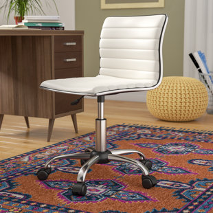 Review Shrum Chrome Adjustable Air Lift Office Mid-Back Desk Chair by Wrought Studio