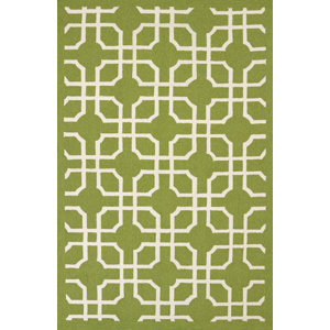 Atrium Handmade Green Indoor/Outdoor Area Rug