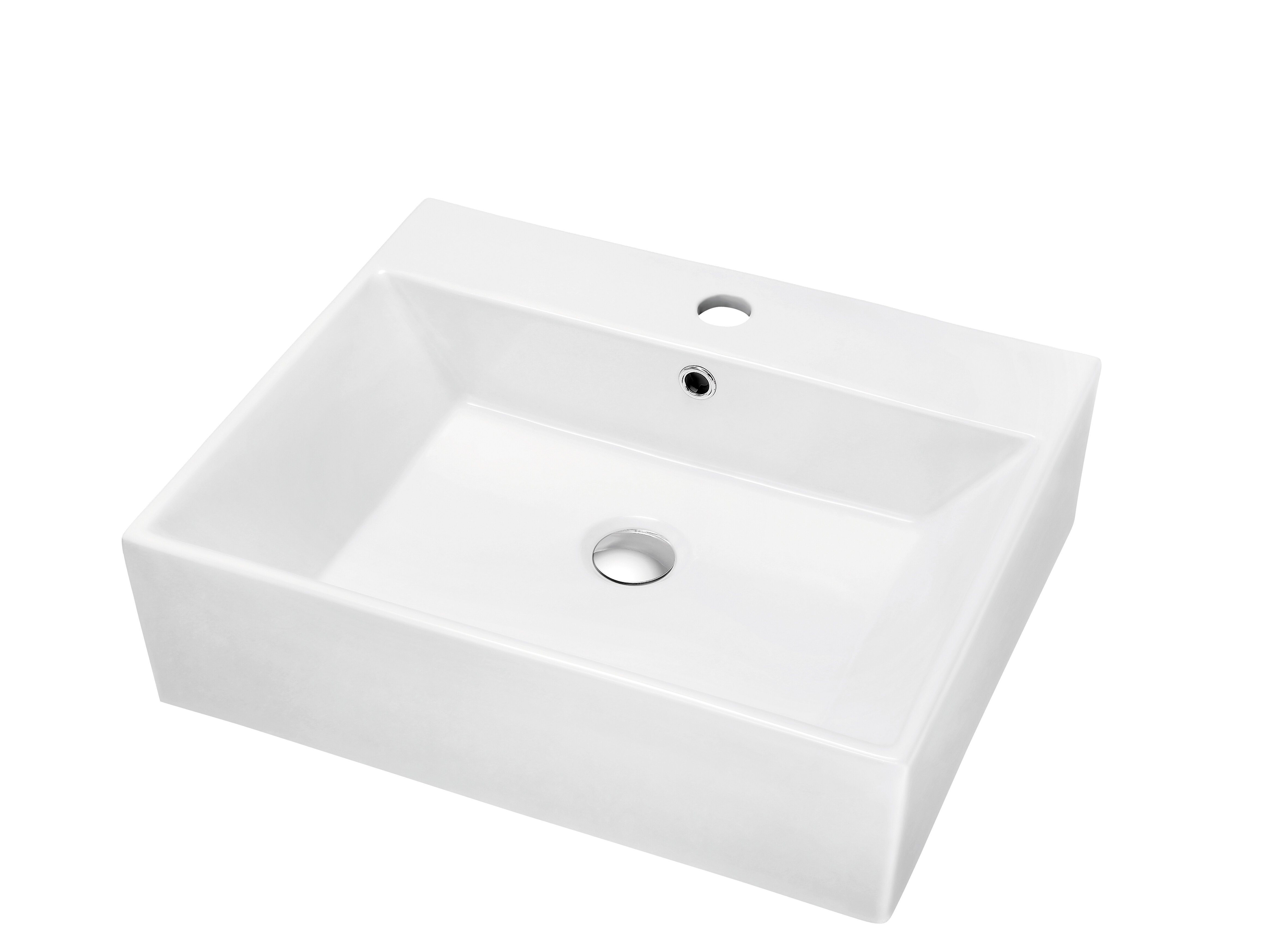 Dawn Usa Ceramic Rectangular Vessel Bathroom Sink With Overflow Reviews Wayfair